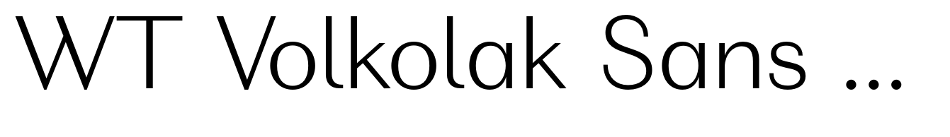 WT Volkolak Sans Display Thin